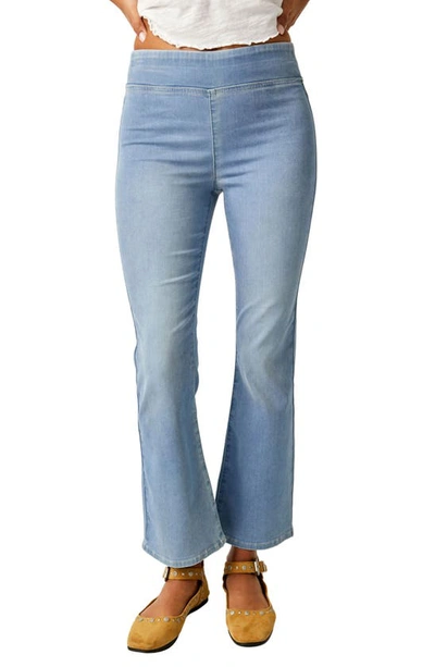 Free People In My Feelings Crop Flare Jeans In Blue