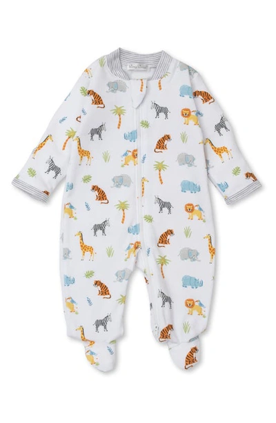 Kissy Kissy Babies' Animal Print Pima Cotton Footie In Multi