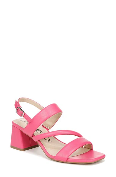 Lifestride Celia Sandal In French Pink Faux Leather