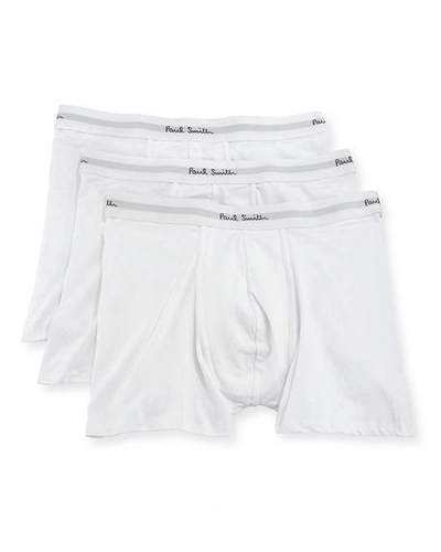 Paul Smith Three-pack Stretch-cotton Boxer Briefs In White