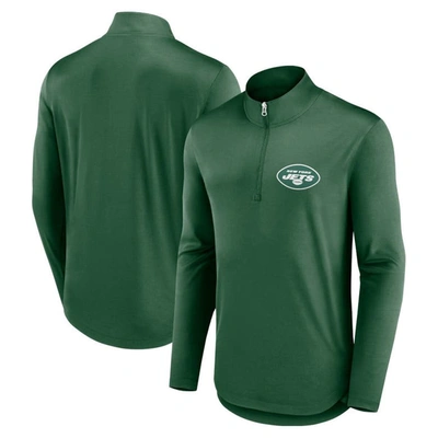 Fanatics Branded Green New York Jets Quarterback Quarter-zip Top