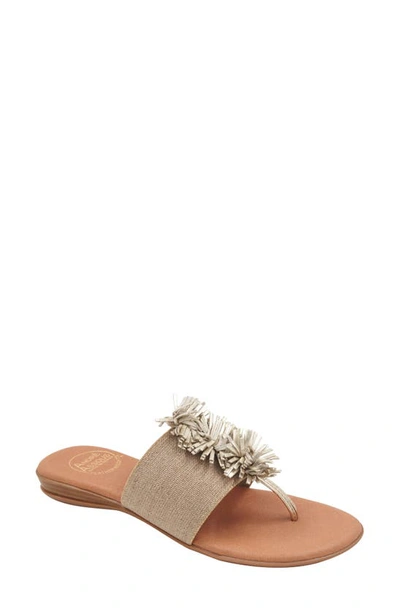 Andre Assous Novalee Sandal In Beige/ Platino