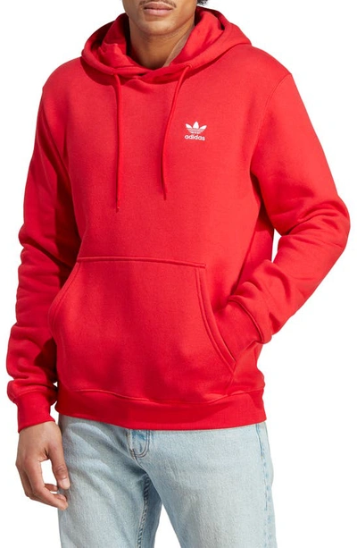 Adidas Originals Essentials Lifestyle Hoodie In Better Scarlet