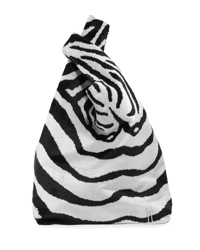 Hayward Venetian Brocade Shopper Tote Bag In Zebra