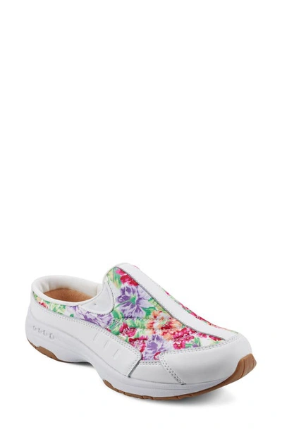 Easy Spirit Traveltime Slip-on Sneaker In White,pink Floral