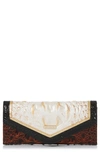 Brahmin Veronica Melbourne Croc Embossed Leather Envelope Wallet In Contour