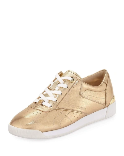 Michael Michael Kors Addie Metallic Lace-up Sneaker, Gold