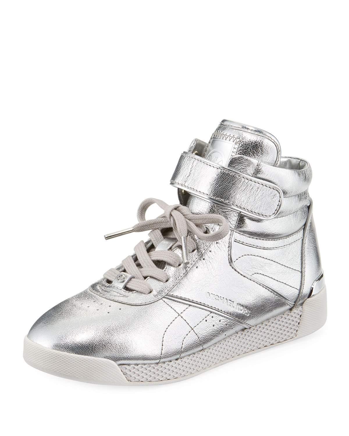 michael kors metallic sneakers high top