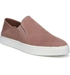 Vince Women's Garvey Round Toe Slip-on Suede & Leather Sneakers In Antique Rose