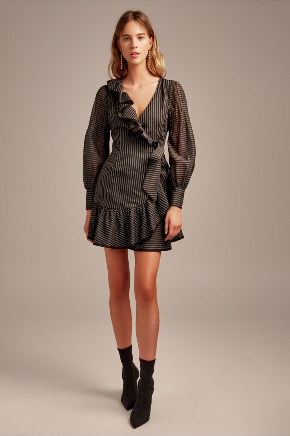 Keepsake Young Hearts Wrap Dress In Black ModeSens