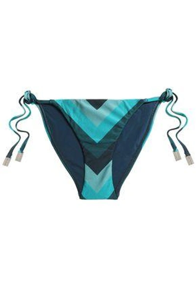 Zimmermann Woman Printed Low-rise Bikini Briefs Teal