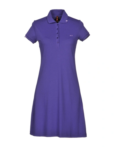 Sun 68 Short Dresses In Purple