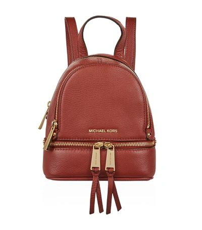 Michael Michael Kors Mini Rhea Zip Backpack In Brick | ModeSens