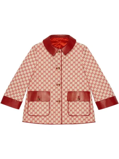 Gucci Gg Canvas Jacket In Red