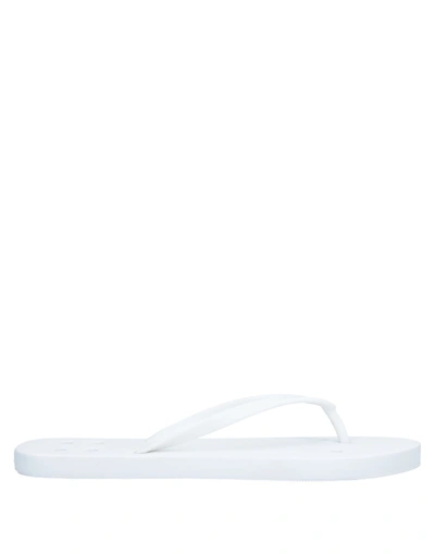 Rick Owens Flip Flops In White