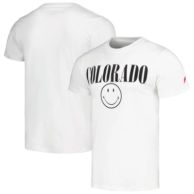League Collegiate Wear White Colorado Buffaloes Smiley All American T-shirt