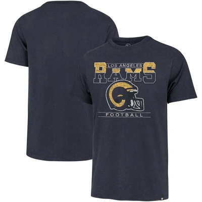 47 ' Blue Los Angeles Rams Time Lock Franklin T-shirt In Charcoal