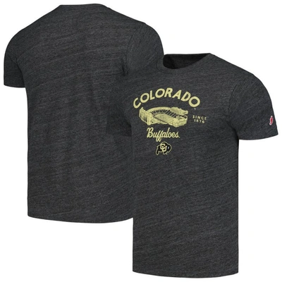 League Collegiate Wear Heather Charcoal Colourado Buffaloes Stadium Victory Falls Tri-blend T-shirt