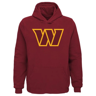 Outerstuff Kids' Youth Burgundy Washington Commanders Team Logo Pullover Hoodie