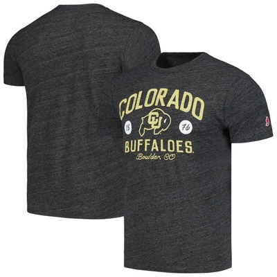 League Collegiate Wear Heather Charcoal Colorado Buffaloes Bendy Arch Victory Falls Tri-blend T-shir