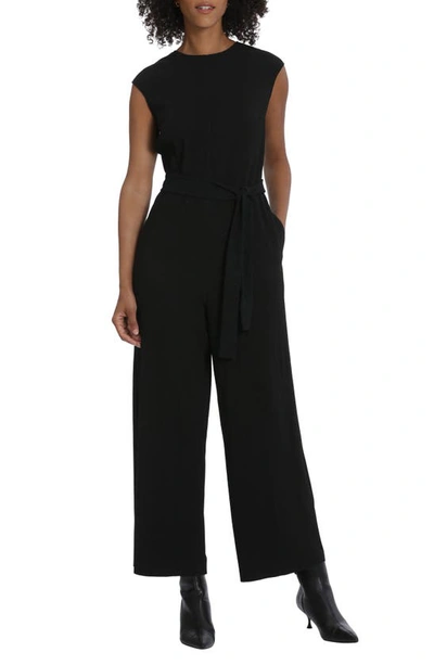 Maggy London Cap Sleeve Jumpsuit In Black