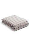 Piglet In Bed Check Linen Duvet Cover In Natural Check