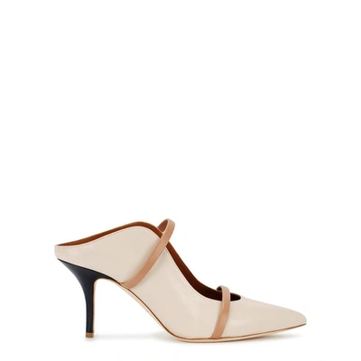 Malone Souliers Maureen 70 Stone Leather Mules In Nude