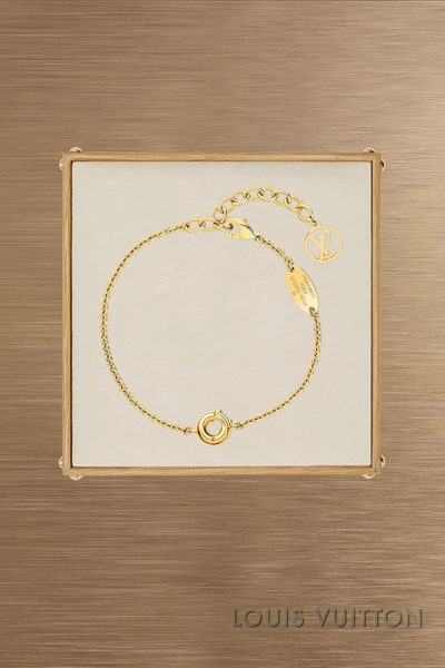 Louis Vuitton LV & Me Bracelet, Letter O, Gold, One Size