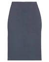 Emporio Armani Woman Midi Skirt Slate Blue Size 16 Viscose, Polyamide, Elastane