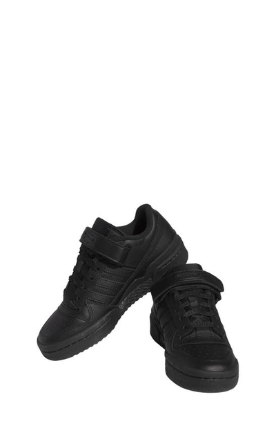 Adidas Originals Kids' Forum Low Basketball Shoe In Black/ Black/ Black