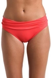 La Blanca Island Goddess Hipster Bikini Bottoms In Guava