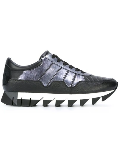 Dolce & Gabbana Metallic Leather & Suede Low-top 'capri' Sneakers In  8bsilver+black | ModeSens
