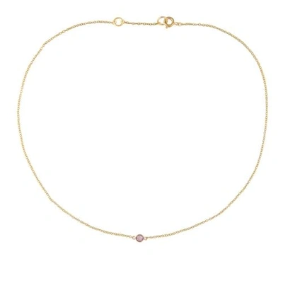 Susan Caplan Contemporary 18ct Gold Plated Single Swarovski Crystal Necklace In Aquamarine