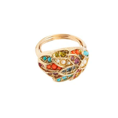 Susan Caplan Vintage 1980s Vintage D Orlan Colourful Swarovski Crystal Ring