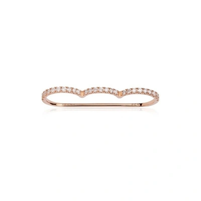 Alinka Jewellery Cloud Three-finger Ring Rose Gold