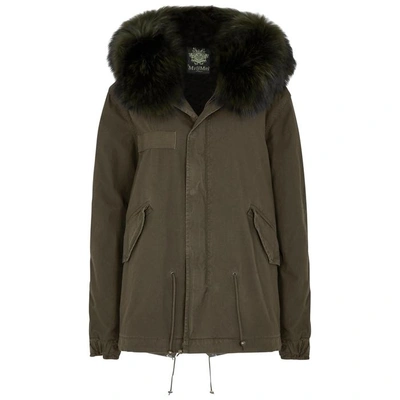 Mr & Mrs Italy Green Fur-trimmed Cotton Parka