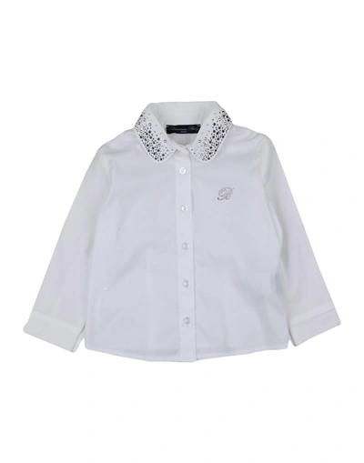 Miss Blumarine Solid Color Shirts & Blouses In White