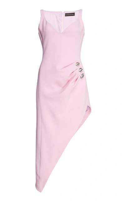 David Koma Crystals Midi Dress In Pink