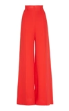 Costarellos Crepe Wide-leg Pants In Red