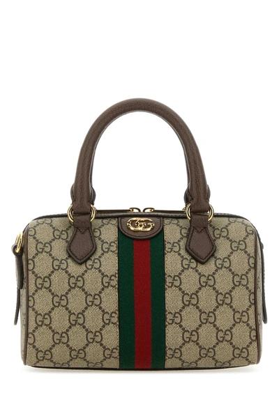 Gucci Ophidia Gg迷你帆布托特包 In Beige