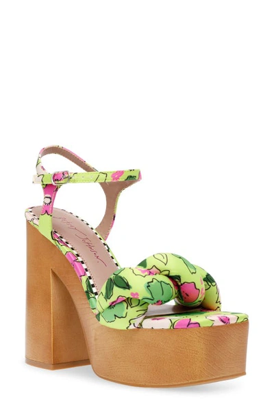 Betsey Johnson Mandee Platform Sandal In Yellow Multi