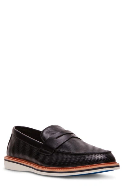 Madden Voxtor Moc Toe Penny Loafer In Black