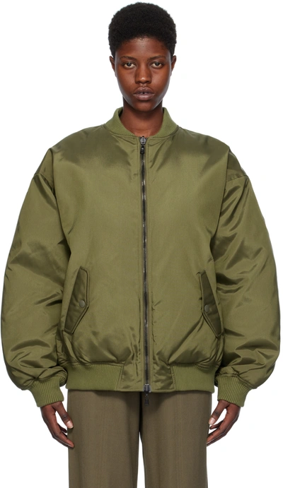 Wardrobe.nyc Green Reversible Bomber Jacket In Dark Military