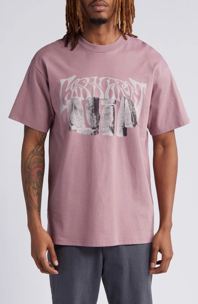 Carhartt Pagan Organic-cotton T-shirt In Pink