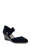 Anne Klein Trallie Wedge Pump In Navy