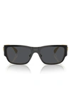 Versace 56mm Square Sunglasses In Black Gold Smoke