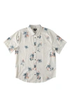 Billabong Kids' Sundays Cotton Blend Button-up Shirt In Oyster