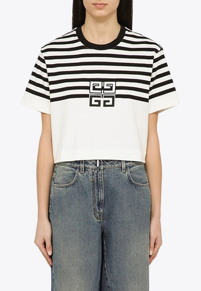 Givenchy 4g Pattern Striped T In White