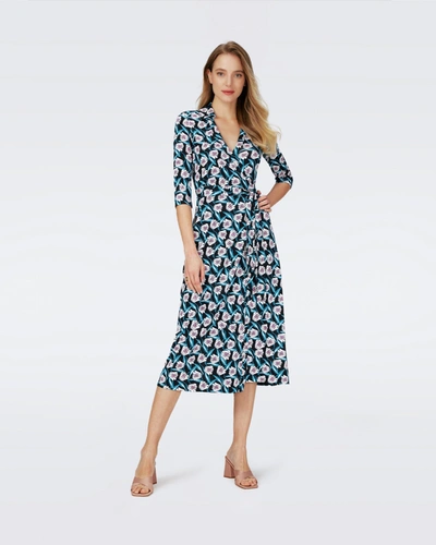 Diane Von Furstenberg Abigail Silk Jersey Midi Wrap Dress By  In Size L