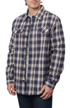 Rainforest Flannel Shirt Jacket In Olive/ Navy Plaid